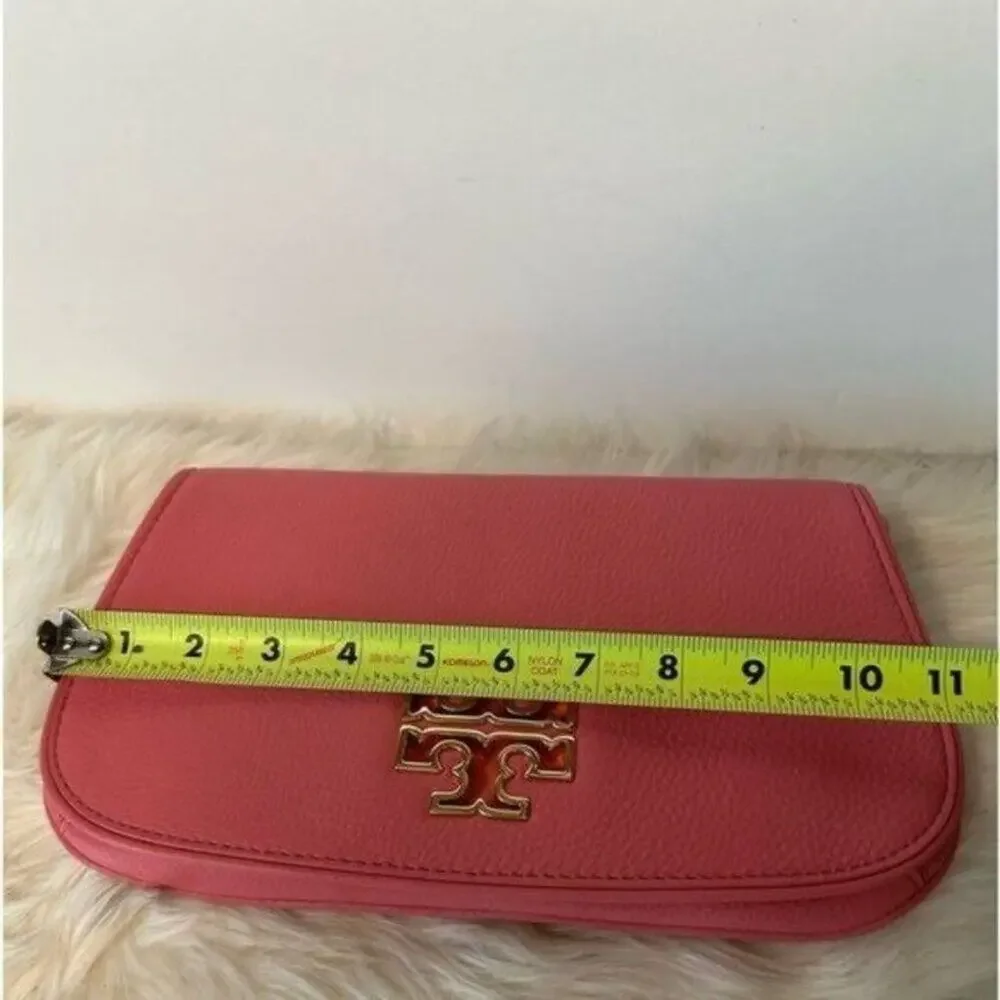 TORY BURCH BRITTEN CROSSBODY CLUTCH BAG Cosmo Pink New With Tag
